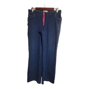 Pajama Jeans Jeans Womens Size M Blue Pull-On Mid-Rise Bootcut Stretch Comfy